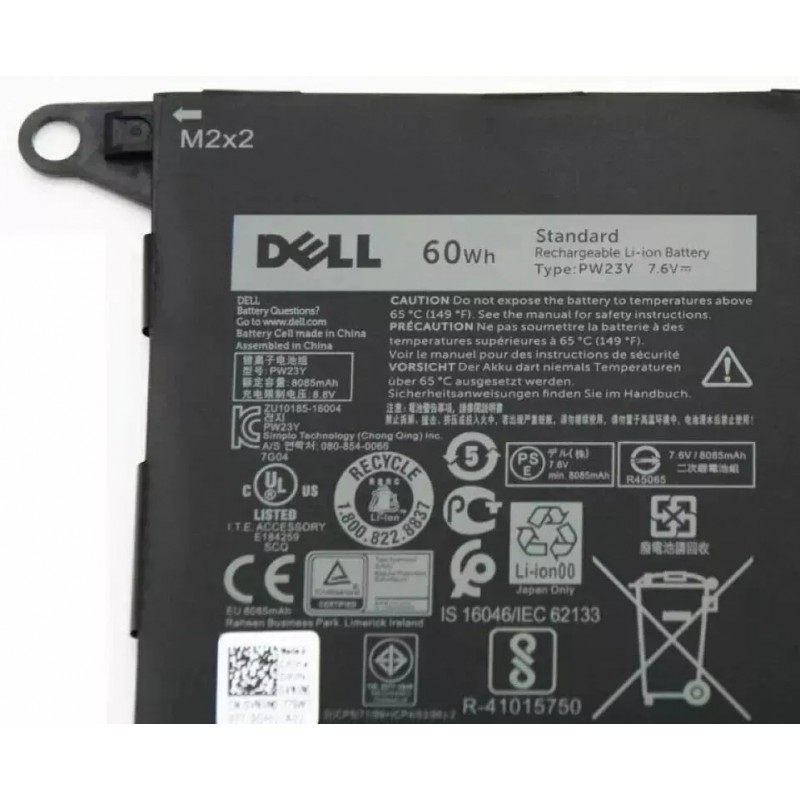 Bateria Dell XPS 13 9360 2017 60WhD1605G TP1GT RNP