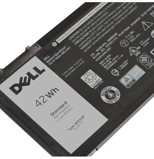 Batería Dell Inspiron 5578 C4HCW WDX0R 11.4V 42Wh compatible con Inspiron 13, 14 y 15